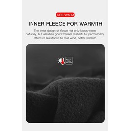 Katx Cycling Gloves Touchscreen Thermal Running Gloves Black Winter Gloves Warm Windproof Non-slip Fleece Lining Bike Gloves Warm Gloves for Men Women (XL, Black)