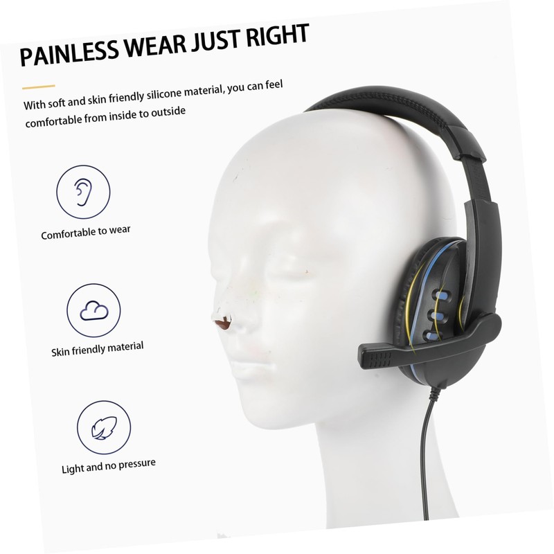 KONTONTY Noise Reduction Gaming Headphones with Flexible Retractable Headband Compatible
