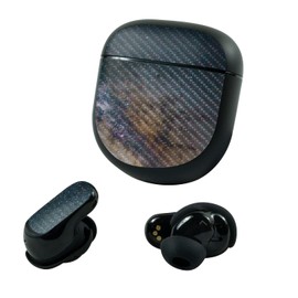 MightySkins Carbon Fiber Skin Compatible with Bose QuietComfort Earbuds II (2022) - Galactic Landscape | Protective, Durable Textured Carbon Fiber Finish | Easy to Apply and Change | Made in The USA