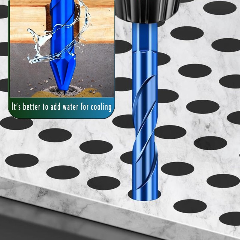 JOERIC 10pc 3/16”(5mm) Eccentric Drill Bit Set, Masonry Drill Bit