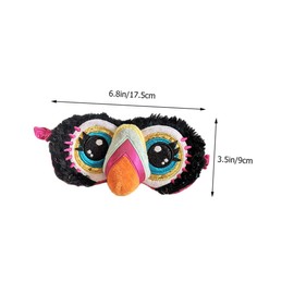 TOVINANNA Adorable Animal Pattern Eye Mask for Sleeping Soft Plush Night Mask for Women for Travel Hotels and Light Blocking Great Idea
