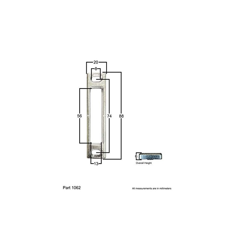 Fuhr Universal Latch Deadbolt Keep That Will Fit Most Door