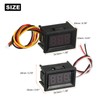sourcing map LED Voltmeter Voltage Tester DC 0V-30.0V 3-Wire Red