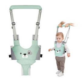 Vicloon Baby Walking Harness, Safe Walking Belt, Hand-Held Baby Walker, Removable, Adjustable Walking Harness, Breathable Handheld Baby Walker Toddler Walking Assistant - Green Puppy
