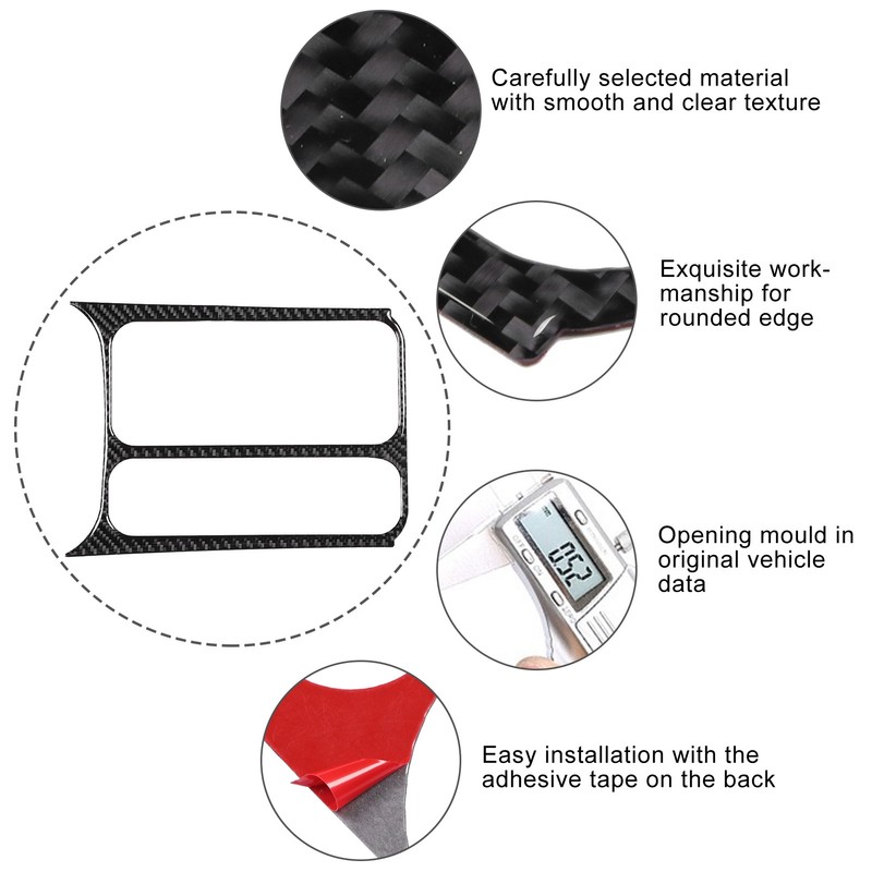 Carbon Fiber Water Cup Holder Panel Cover Front Coffee Bottle