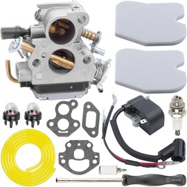 ZAMDOE Carburetor Air Filter Ignition Coil for Husqvarna 235 235E 236 236E 240 240E 120 MARK II Chainsaw for Jonsered CS2234 CS2238 CS2234S CS2238S, Tune Up Kit Replaces C1T-W33C 586936202 574719402