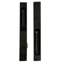 Premium Pan-Am Flush Mount Lock Set for Sliding Glass Doors | Sliding Door Lock (Black)
