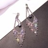 Unbranded Cubic Zirconia CZ Dangle Drop Earrings for Women,Elegant Long