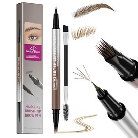 Erinde Lápiz Líquido para Cejas Doble Punta, Perfilado Preciso, 1  Duración Extrema, Resistente al Agua y Sudor, Diseño Multiusos, Creación de una... 