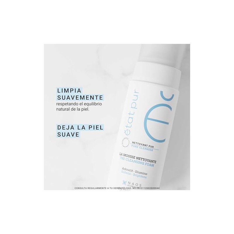 Etat Pur Espuma Limpiadora Limpia Y Suaviza, 150ml