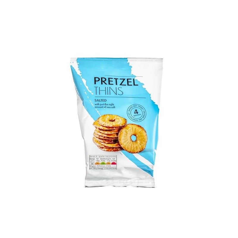 Premium Sea Salted Pretzel Thins, Baked Not Fried, 240g (3