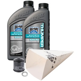 Tusk 4-Stroke Oil Change Kit Compatible with Bel-Ray Thumper Full Synthetic 10W-40 for Kawasaki Mule SX 400 2022-2025