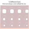Pink False Toe Nails - 24pcs Cat Eye Short Stick