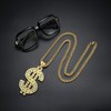 NYUK Gold Chain for Men with Dollar Sign Pendant Necklace