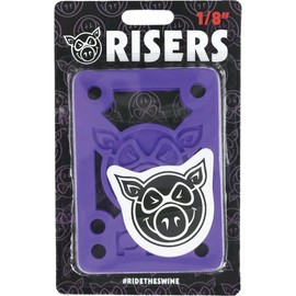 Pig Wheels Piles Purple Riser Pads - Set of Two (2) - 1/8"