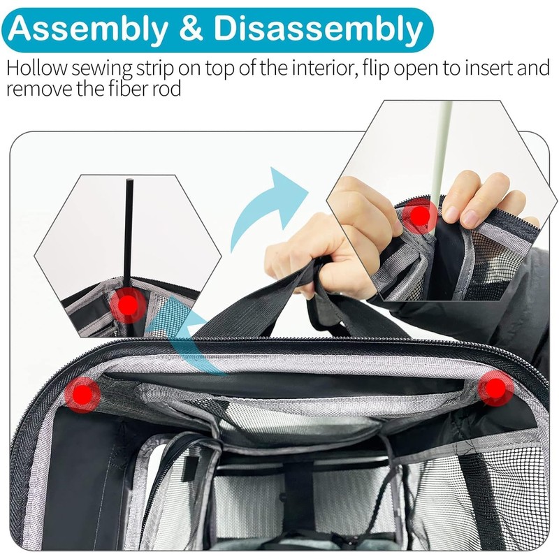 Wakytu TSA Approved Pet Carrier for Small Medium Cats and