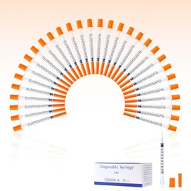 Herramienta desechable de 1 ml/cc, 30 g de 1/2 pulgada, cada una envuelta individualmente (1 cc-30 g 1/2 "-30 unidades)