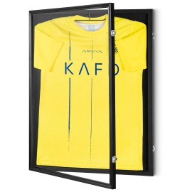 Large Lockable Sport Jersey Shadow Box 23.3 X 31.2 X 1.5 98% UV Protection Clear PC Glass Display Case for Toy Figures JerseysDefault: Default