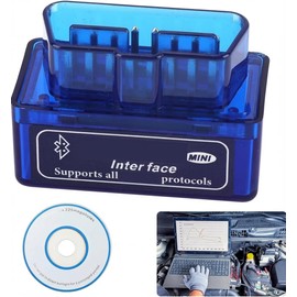 Mini Bluetooth Code Reader, Scanner Car Automotive Engine Scanner for Android and Windows, ELM327 Diagnostic Scan Tool, Check Engine Code Reader with Fault Code Reader (V2.1)
