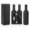 3/5-Piece Wine Opener Accessory Set – Stainless Steel Corkscrew, Foil