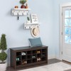 ZGZD White Wall Mounted Coat Rack with Shelf Entryway Hanging