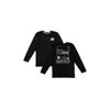 Mens Blk Flag LS Heathered Tee- Small