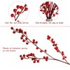WILLBOND Artificial Red Berry Stems 21.6 Inch Christmas Red Berries