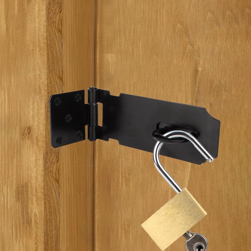 180 Degree Hasp Lock Latch with Lock, 4 Inch Latch