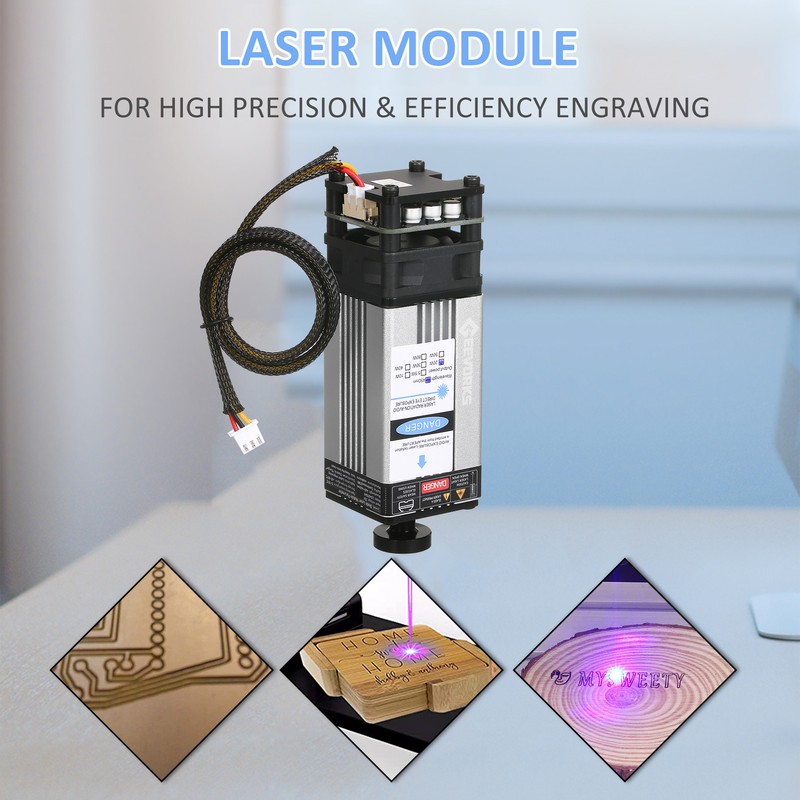 Geevorks 20W Laser Module 450nm Engraving Laser Head Adjustable Focal