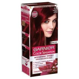 Garnier, Color Sensation Hair Dye 4.60 Intense Dark Red, Clear