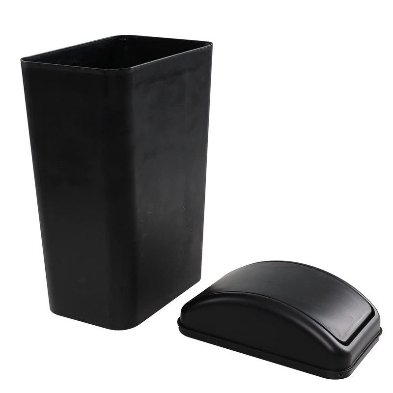 Readsky Cubo de Basura con Tapa Basculante 14 Litros, Negro