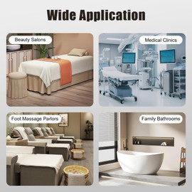 Pedicure Foot Rest, Portable Pedicure Foot Stool Spa Trolley, Foot Bath Spa Trolley with 4 Plastic Universal Silent Wheels, Professional Nail Salon Manicure Foot Rest for Beauty Parlor Bathroom