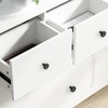 Wekuw 6 Pieces Cabinet Knobs (Black) Furniture Knobs Black Handles