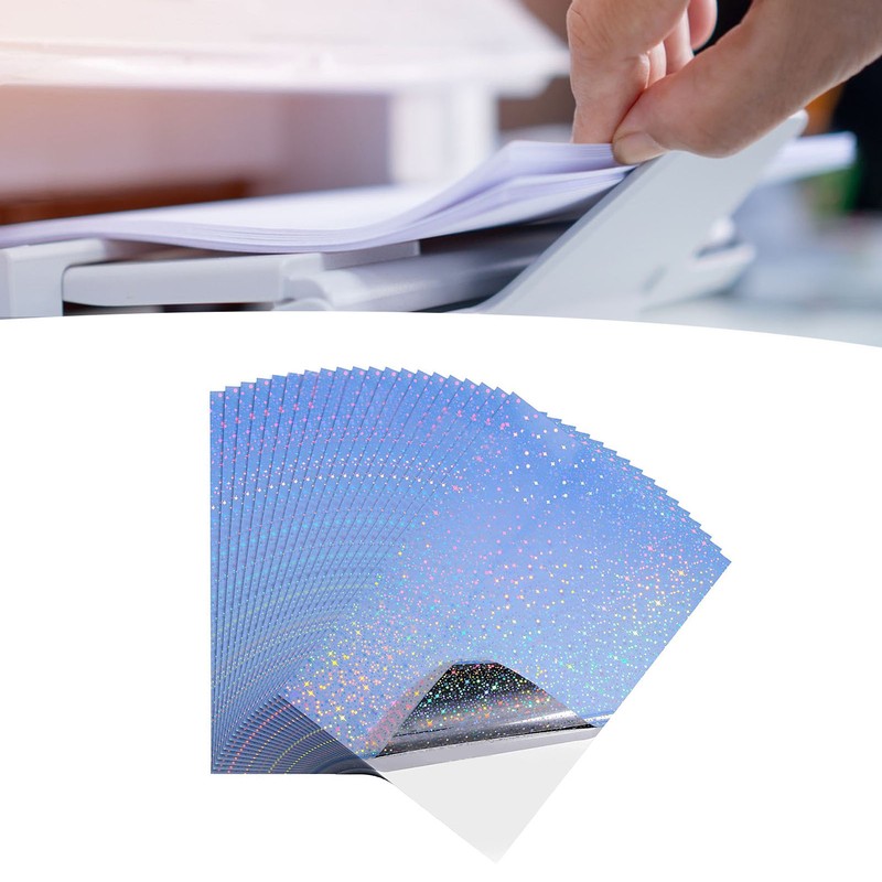 20 Sheets Printable Sticker Paper Waterproof Drying Quickly Holographic Sticker