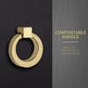 Bonsicoky 6 Pcs Round Cabinet Ring Pull Handles Single Hole