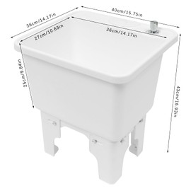 WOHAIPA Commercial Floor Mop Sink, Portable Plastic Camping Sink, 220.46 Pounds High Load-Bearing Capacity, One Click Drainage, for Home, Commercial, and RV