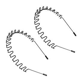 2 Pcs Metal Hair Band, Wave Headband, Unisex Non-Slip Elastic Headband, for Outdoor, Sports Yoga, Makeup