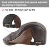 Men’s Cabbie Beret Hat Comfortable Breathable Newsboy Cap Adjustable Leather