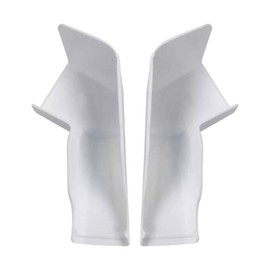 Okiyakusama 2Pcs RV Gutter Spout Protector Reduce Black Streaks RV Rain Gutter Spout Rain Gutter Extensions for Van Travel Trailer, White