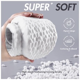 XINIFOOT 3 Pairs Shock Absorption Flexible Replacement Insoles - E-TPU Elastic Inserts - Relieve Foot Pain - Maximum Cushion Comfortable Insoles for (Men Black)