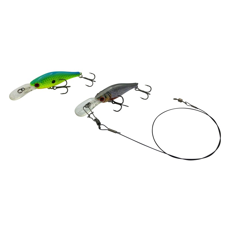 PetrisCatch Minnow Pike Wobbler Set of 4 + 4 Steel