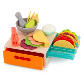 B. toys - Taco Play Set - Toy Tacos & Cooking Accessories - Role-Play Set - Food Toys for Kids - 3 Years + - Mini Chef - Tiny Taco Playset
