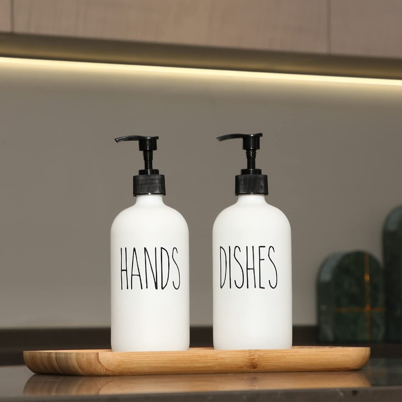 MOMEEMO Soap Dispenser Set 2 Pack, Contains Dish Soap Dispenser