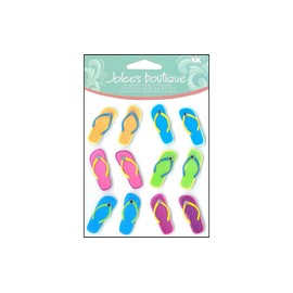 Jolee's Boutique 0015586890235 (Jolly Boutique) FLIP Flops CABOCHONS 50-20821, Multivolor/Assorted