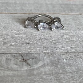 Unbranded 16g Teardrop Reverse Top Down Dangle Belly Button Navel Ring