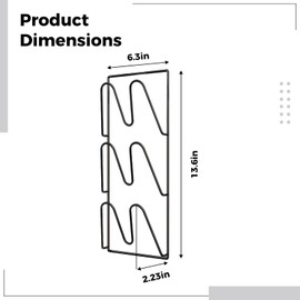 Toyosport 2 Pcs Wall-Mounted Pot Lid Rack, Creative No-Drill Kitchen Organizer, Three-Tier Metal Pot Lid Holder, Includes Strong Suction Cups, Ideal for Space-Saving and Efficient Storage