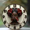 25x25cm Wood Wall Clock with a Felt Pad Back to