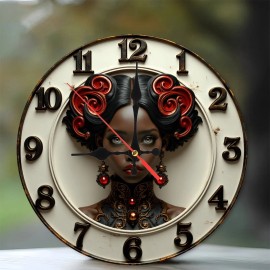 25x25cm Wood Wall Clock with a Felt Pad Back to Prevent Scratchingsheet size: 25*25cm/9.843*9.843inch, color: White