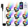 CREPOW RGB Underwater Pond Lights, Super Bright 18 LED Submersible