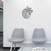 Rajukit Brain Decor and Anatomical Heart Metal Wall Art, 12.6x11